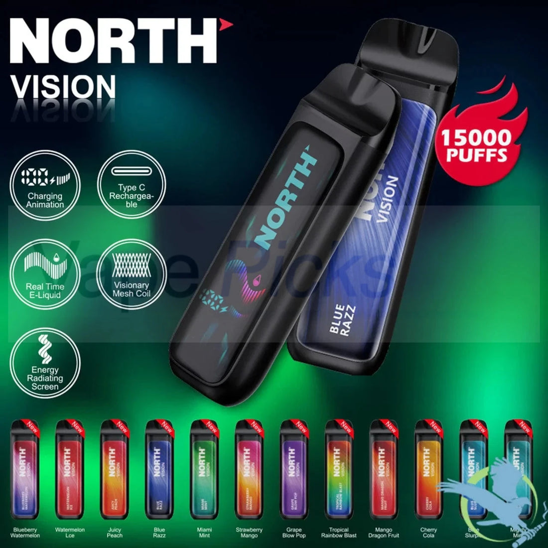 North Vision Vape Reviews: Vision 15K 5%, Vision 15K 0% Tested
